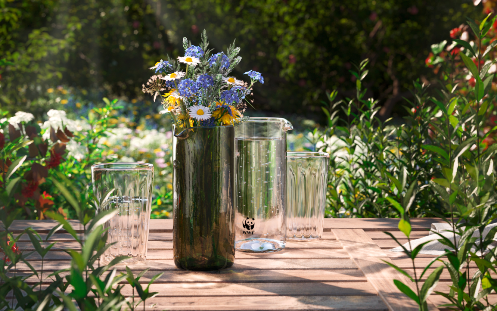 Ostern WWF Vase mit Blumen