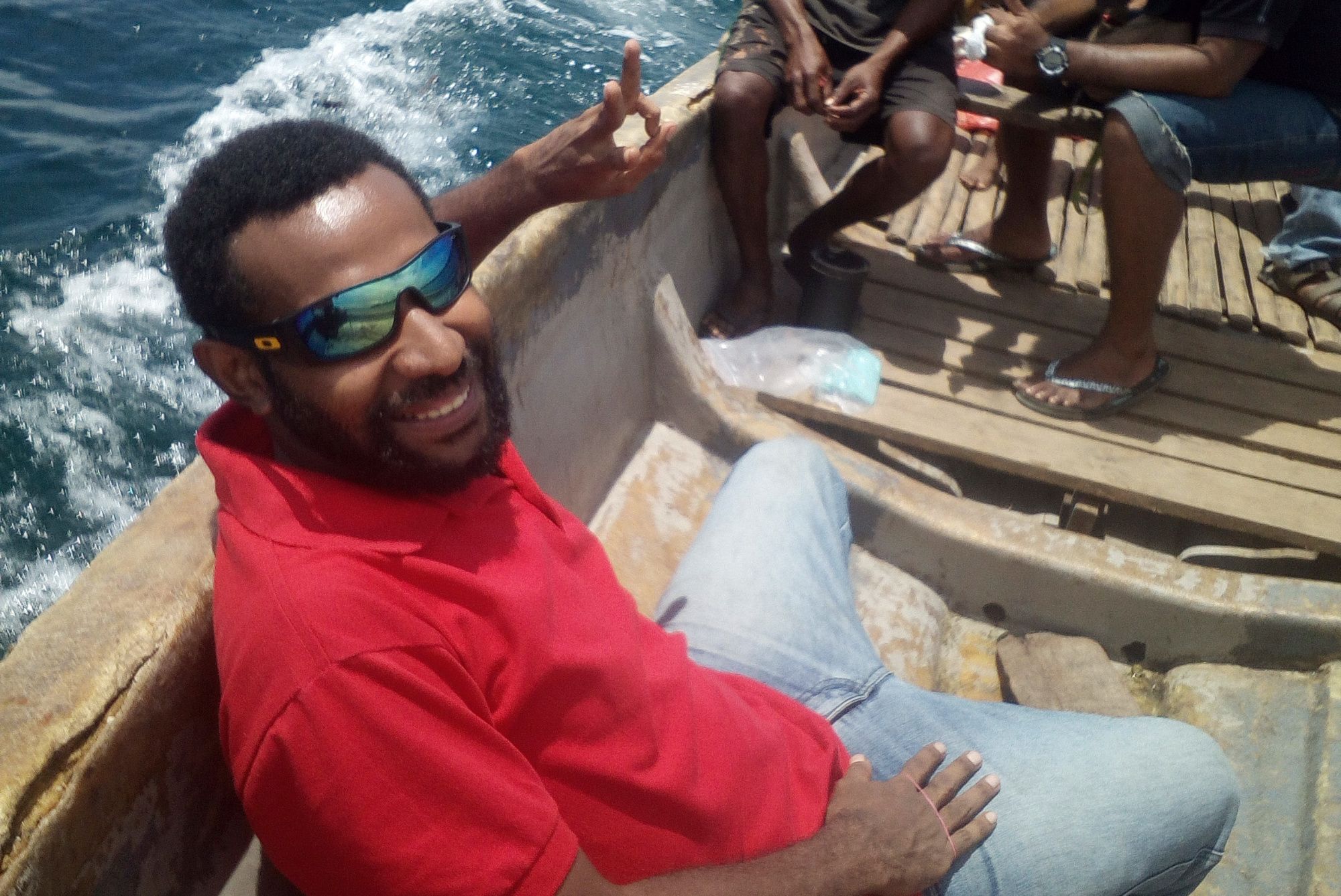 Jack on boat