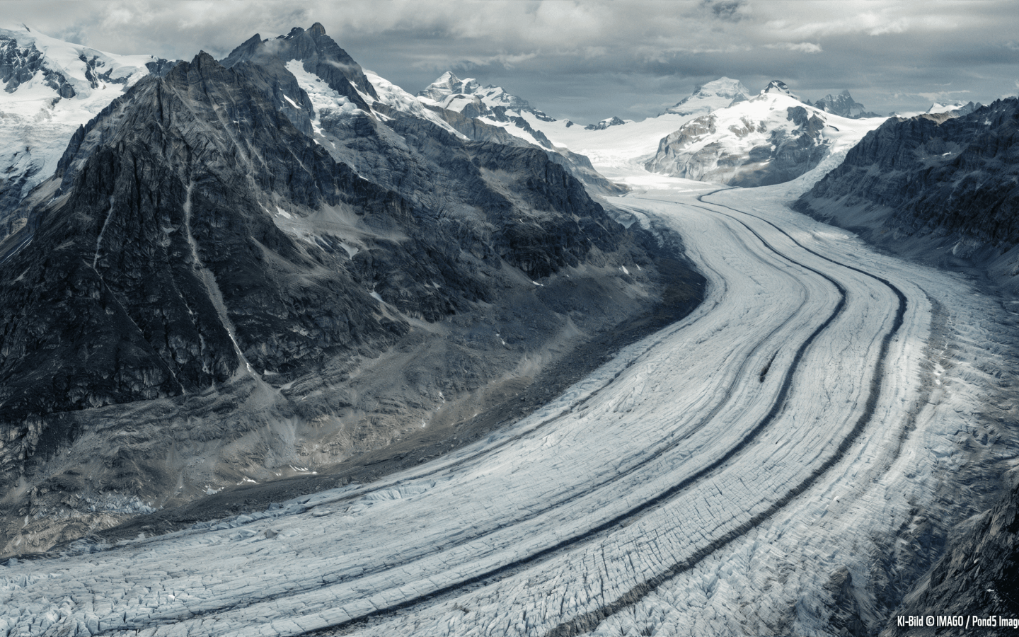 Aletschgletscher (KI) Klimawandel vorher