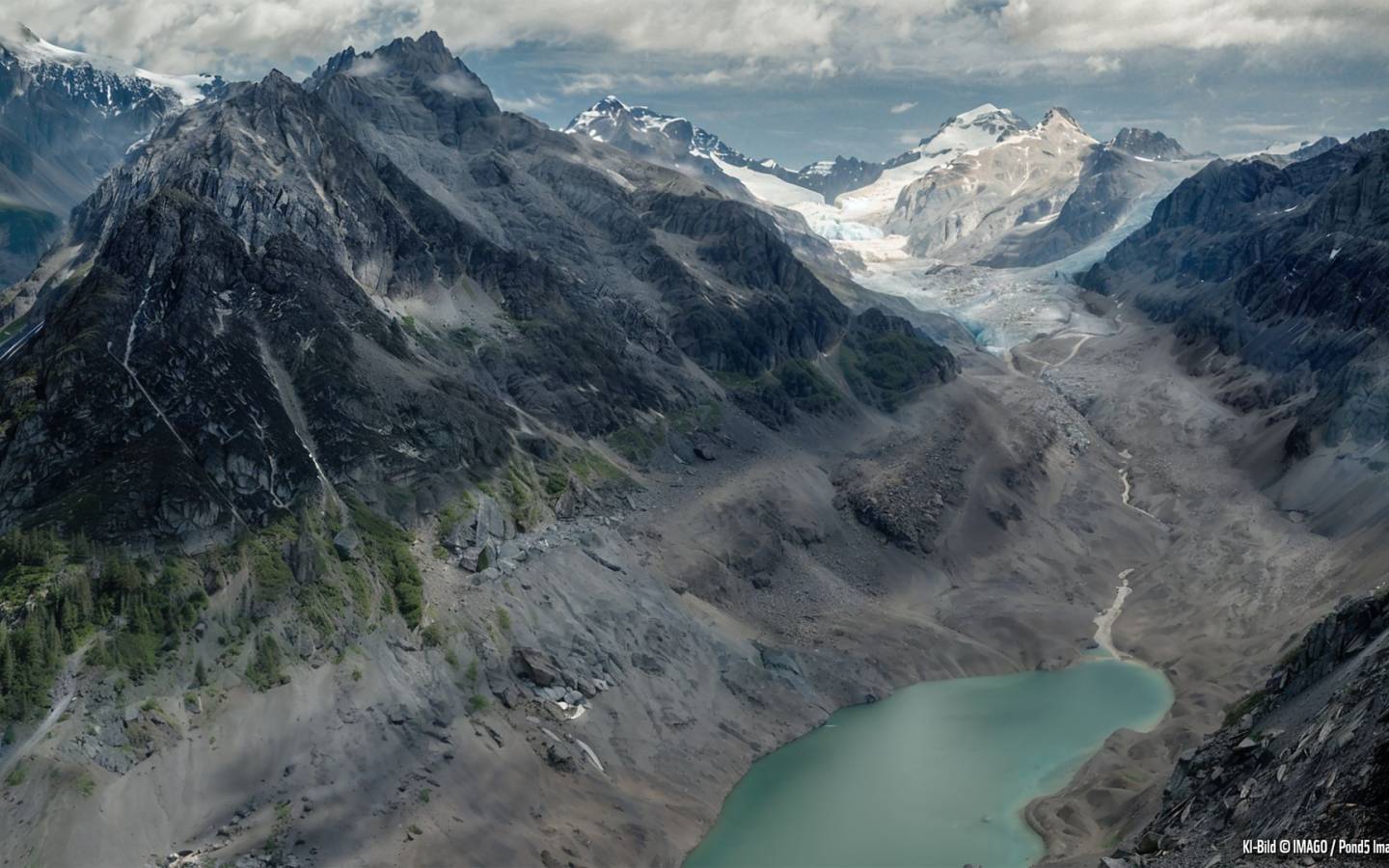 Aletschgletscher (KI) Klimawandel nachher